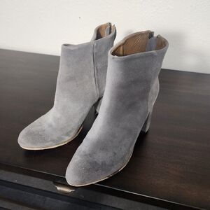 Grey suede boots